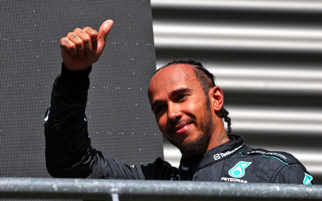 Hamilton podium Belgium