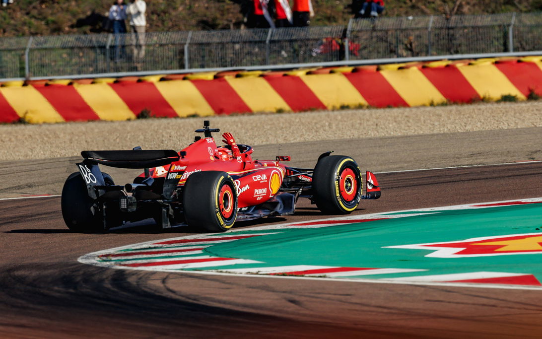 Leclerc Ferrari shakedown