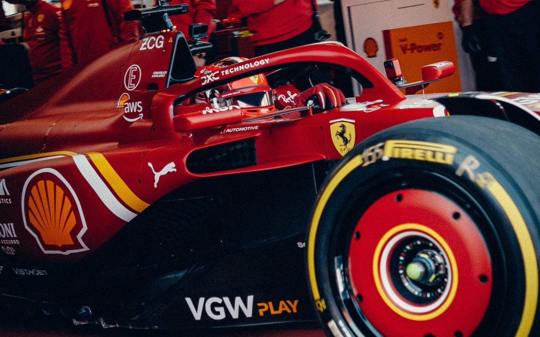 Leclerc Ferrari shakedown SF-24