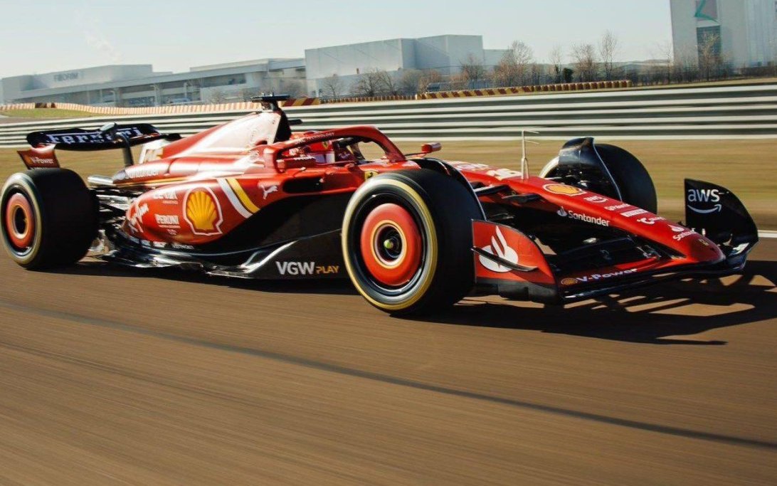 Leclerc Ferrari shakedown SF-24
