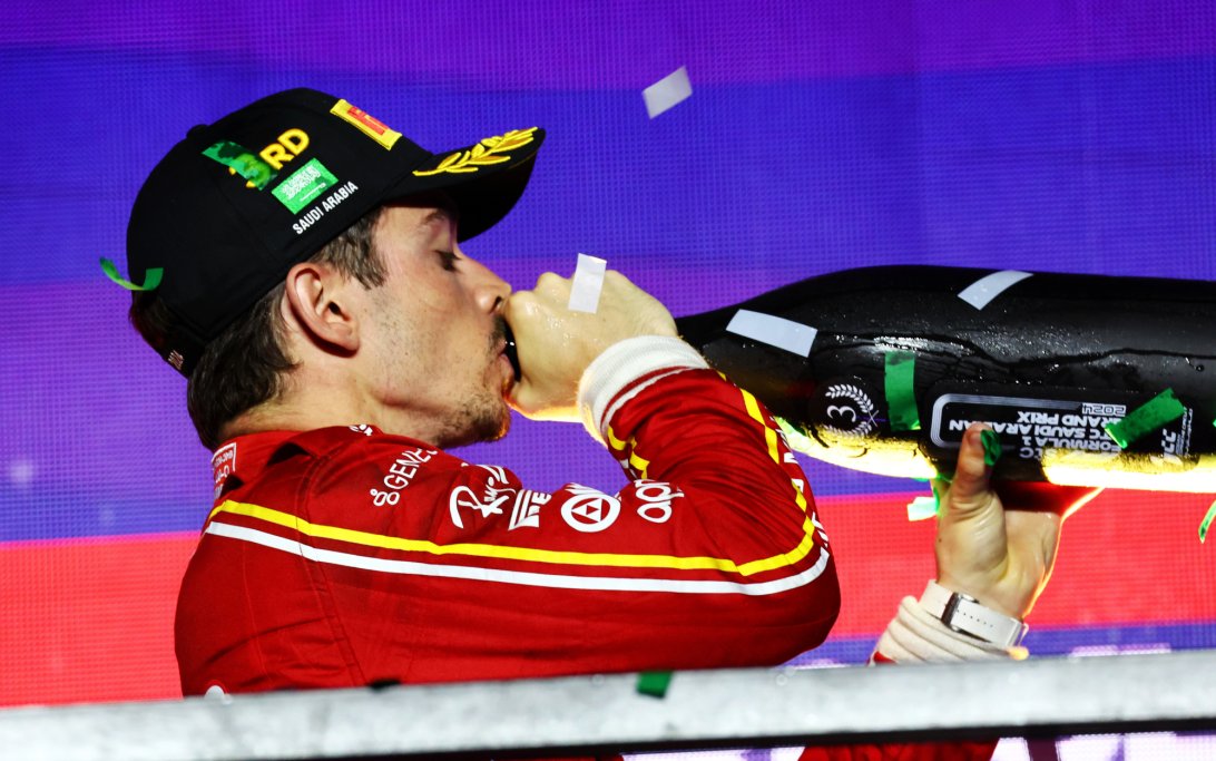 Leclerc Saudi Podium