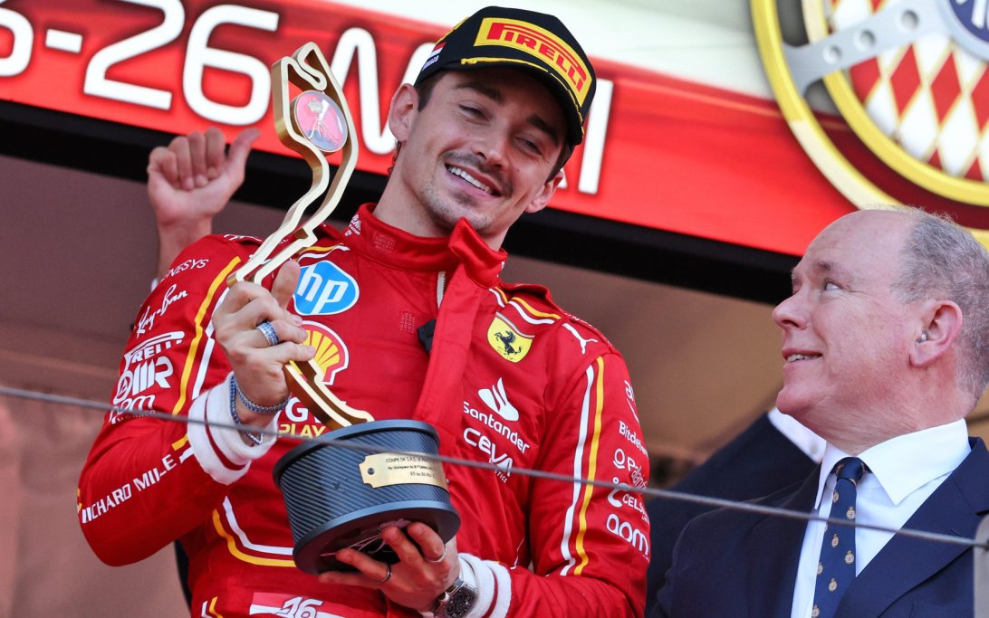 Leclerc podium Monaco