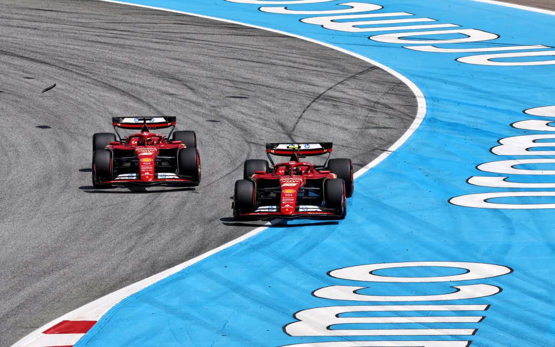 Leclerc Sainz race Spain