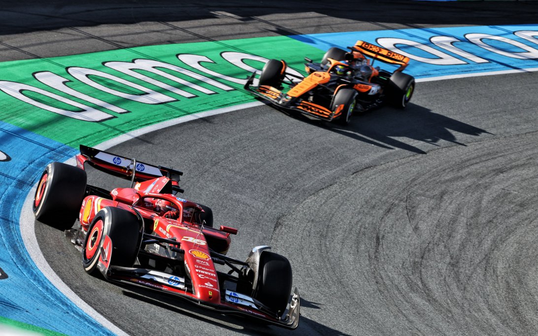 Leclerc Piastri race Zandvoort