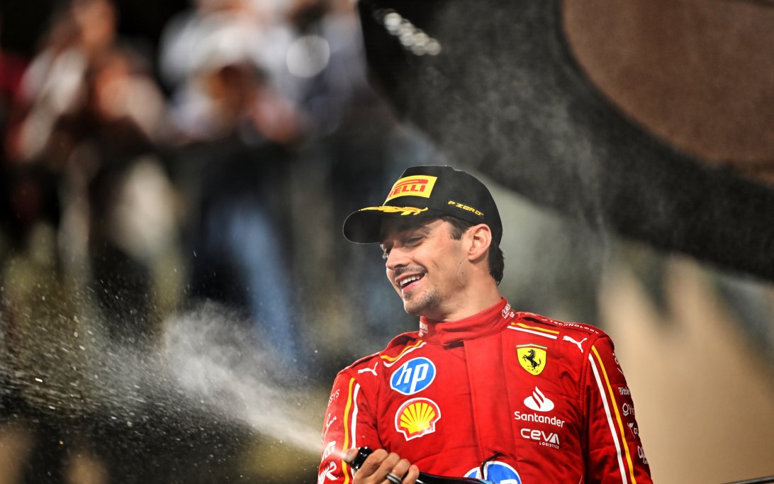 Leclerc Abu Dhabi race podium