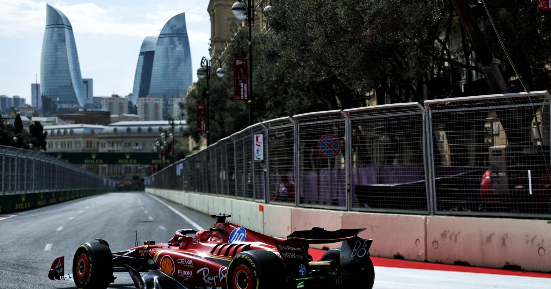 LIVE Reaction as Leclerc 'bent' Ferrari to top Baku practice