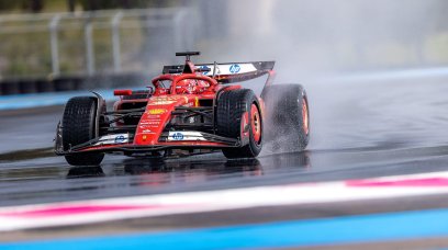 Leclerc wet test Pirelli