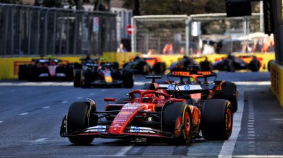 Leclerc race Baku