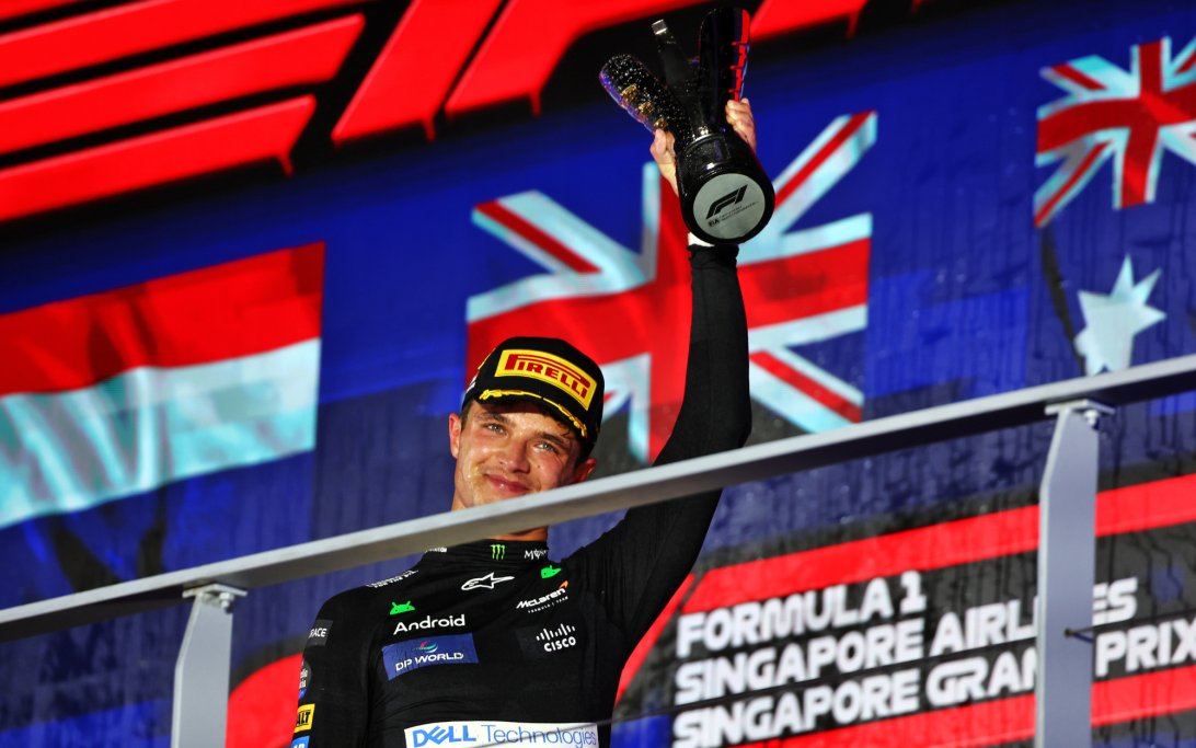 Norris podium Singapore