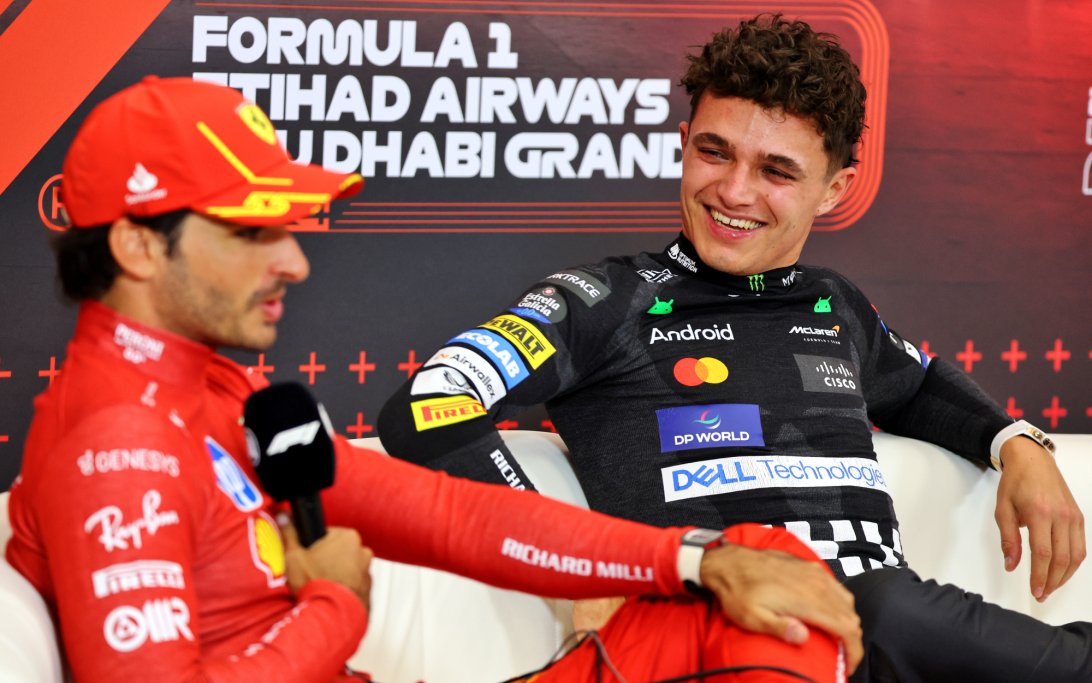 Sainz Norris Abu Dhabi race