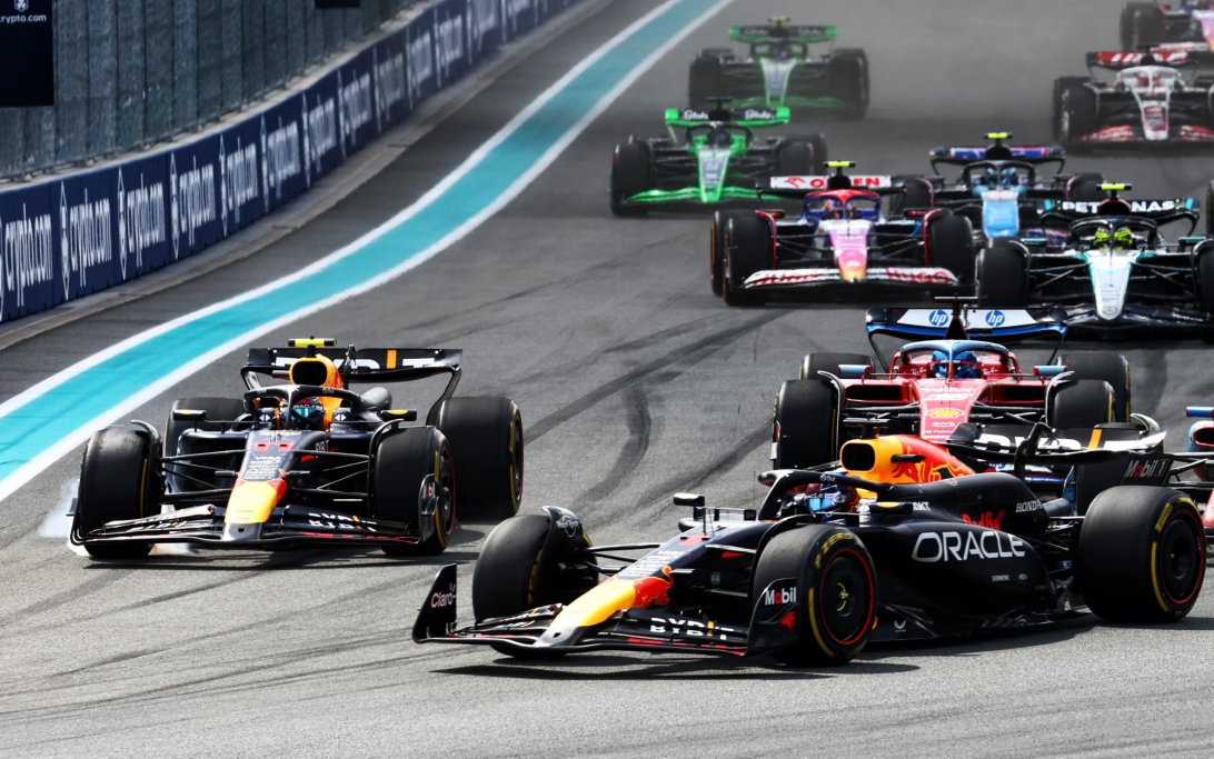 Perez Verstappen close up