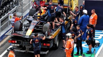 Perez crash Hungary