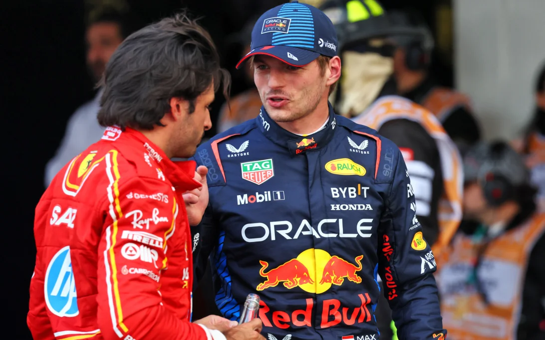 Carlos Sainz and Max Verstappen in 2024 F1 Qatar GP
