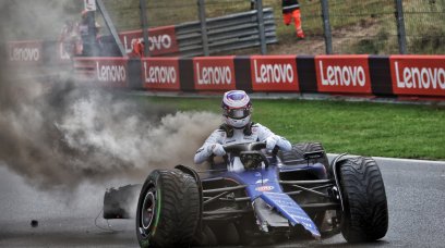Sargeant crash & fire FP3 Zandvoort