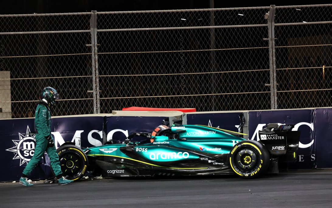 Stroll crash Saudi Arabia  2024