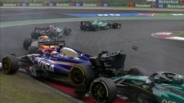 Video: Stroll kegelt Ricciardo keihard uit GP China