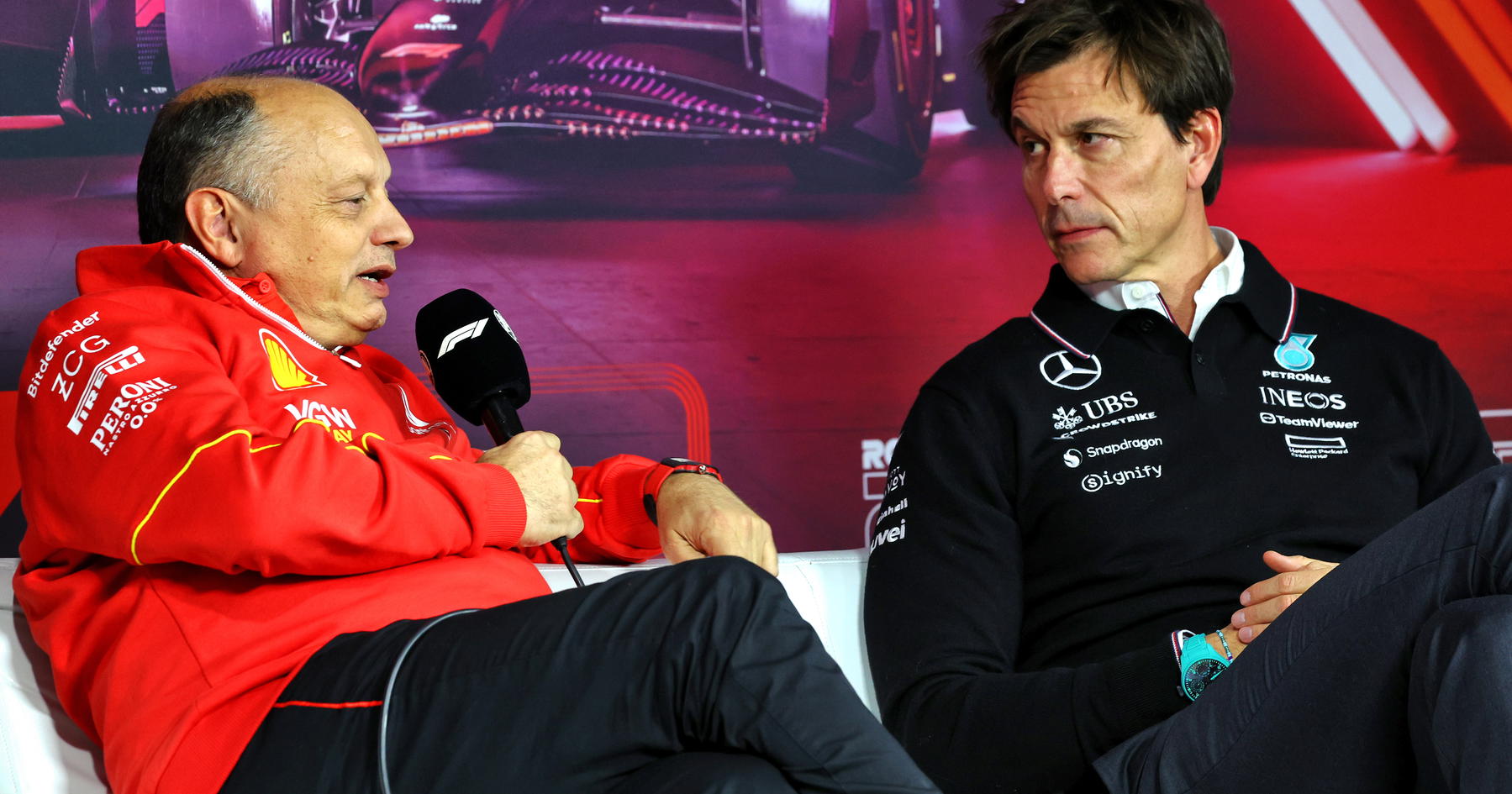 Fred Vasseur hits back at F1 rival Toto Wolff over Ferrari budget claim