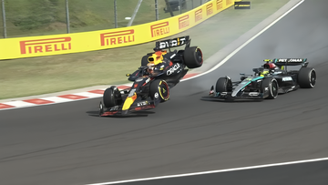 Zwaar gefrustreerde Verstappen clasht met Hamilton in Hongarije