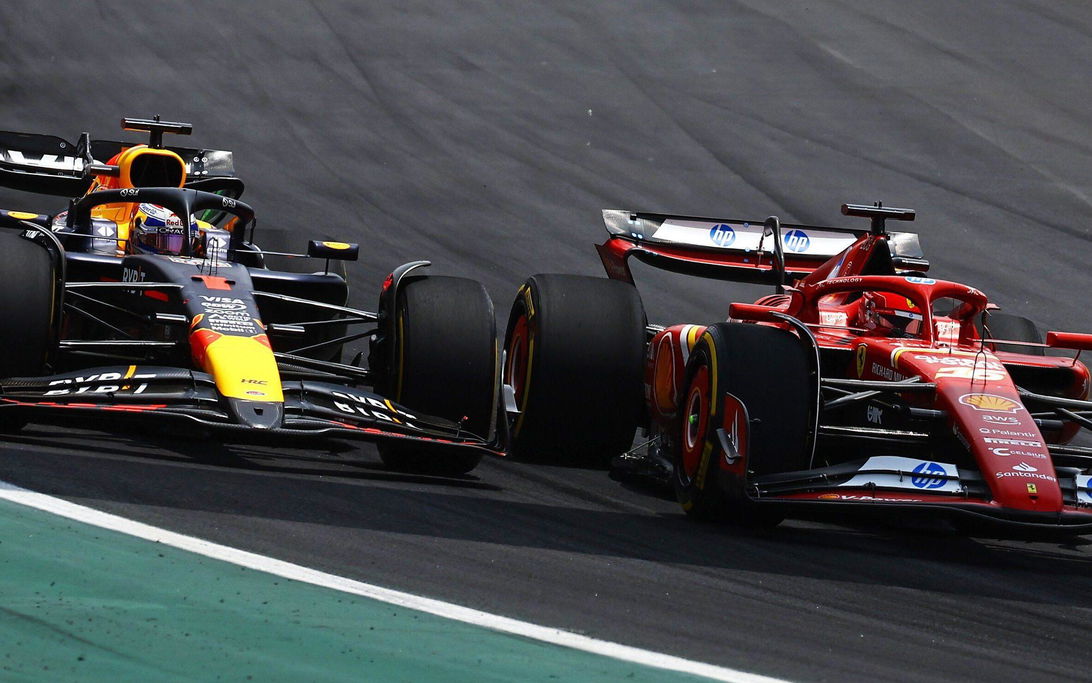 Verstappen Leclerc sprintrace Brazil