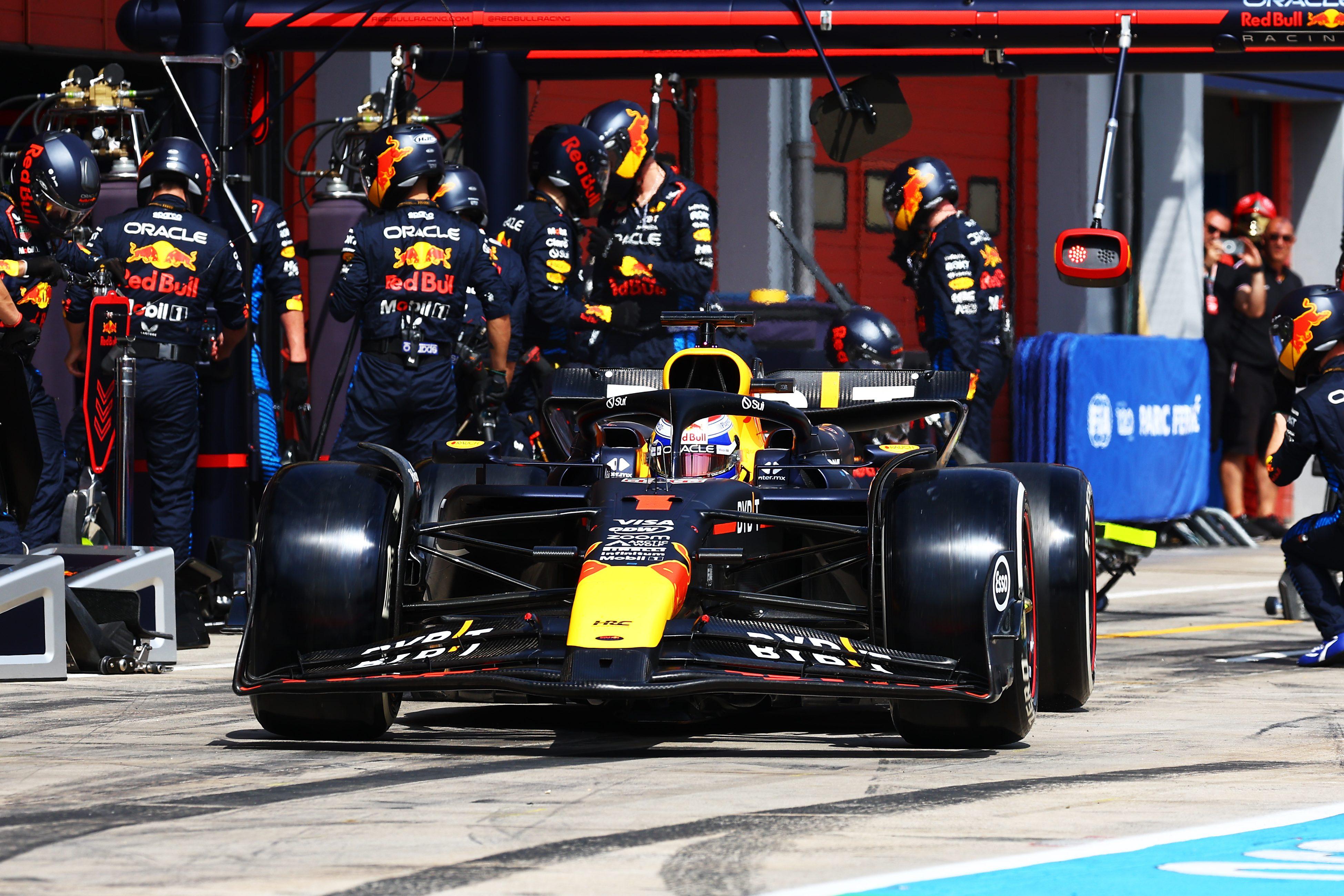 Verstappen pitstop Imola