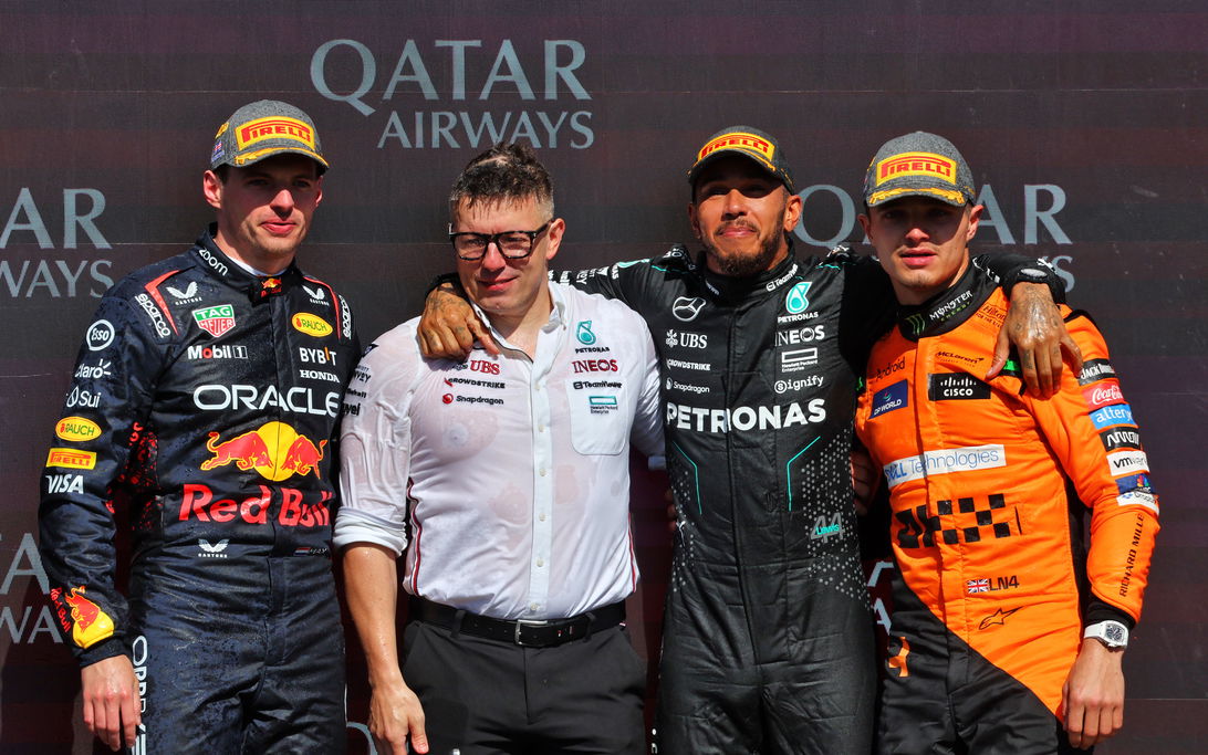 Podium Verstappen Norris Hamilton Silverstone