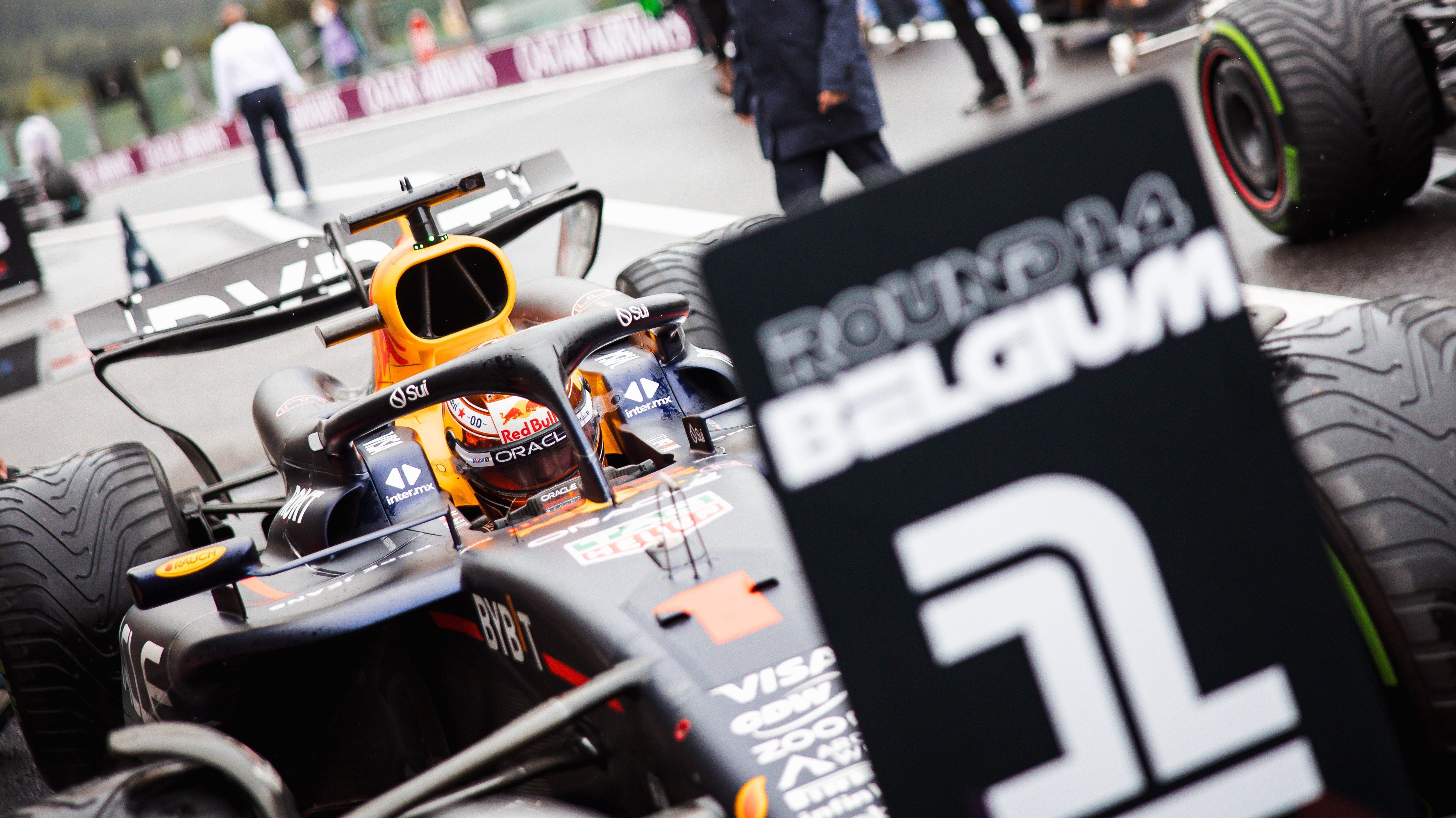 Verstappen wet qualifying Belgium