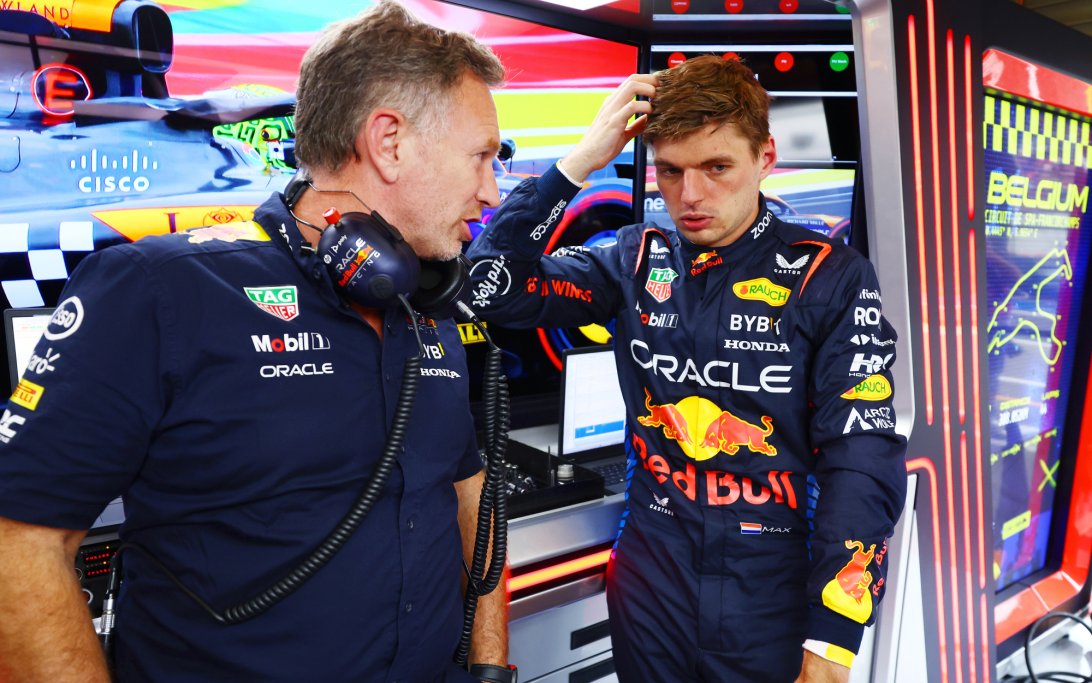 Verstappen Horner FP2 Belgium