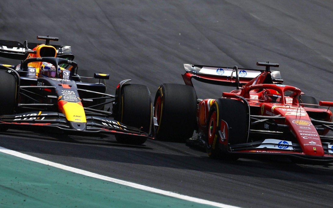 Verstappen Leclerc sprintrace Brazil