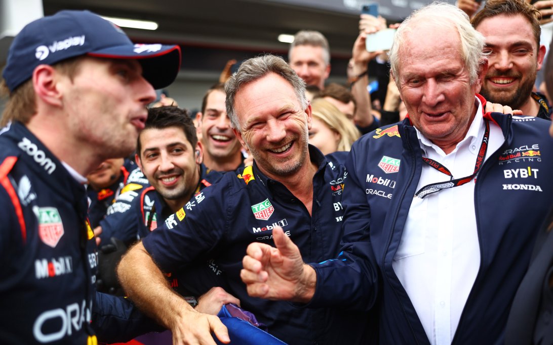 Verstappen Marko Horner Brazil win