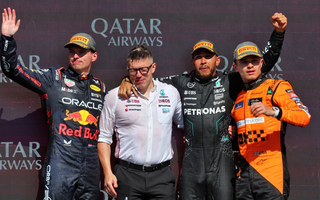 Podium Verstappen Norris Hamilton Silverstone