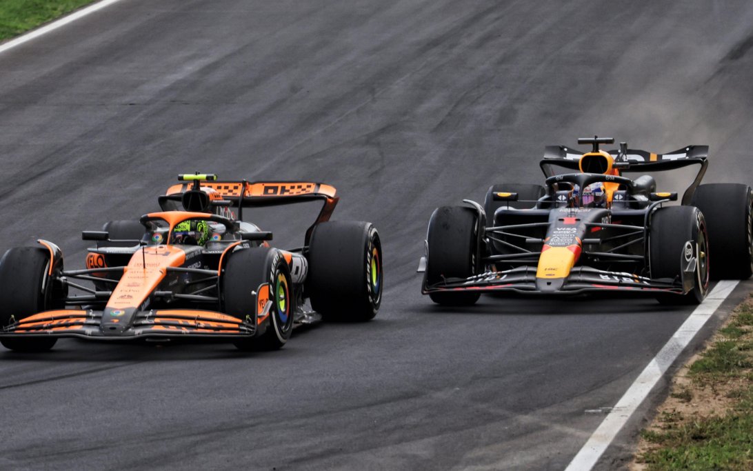 Verstappen Norris race Italy