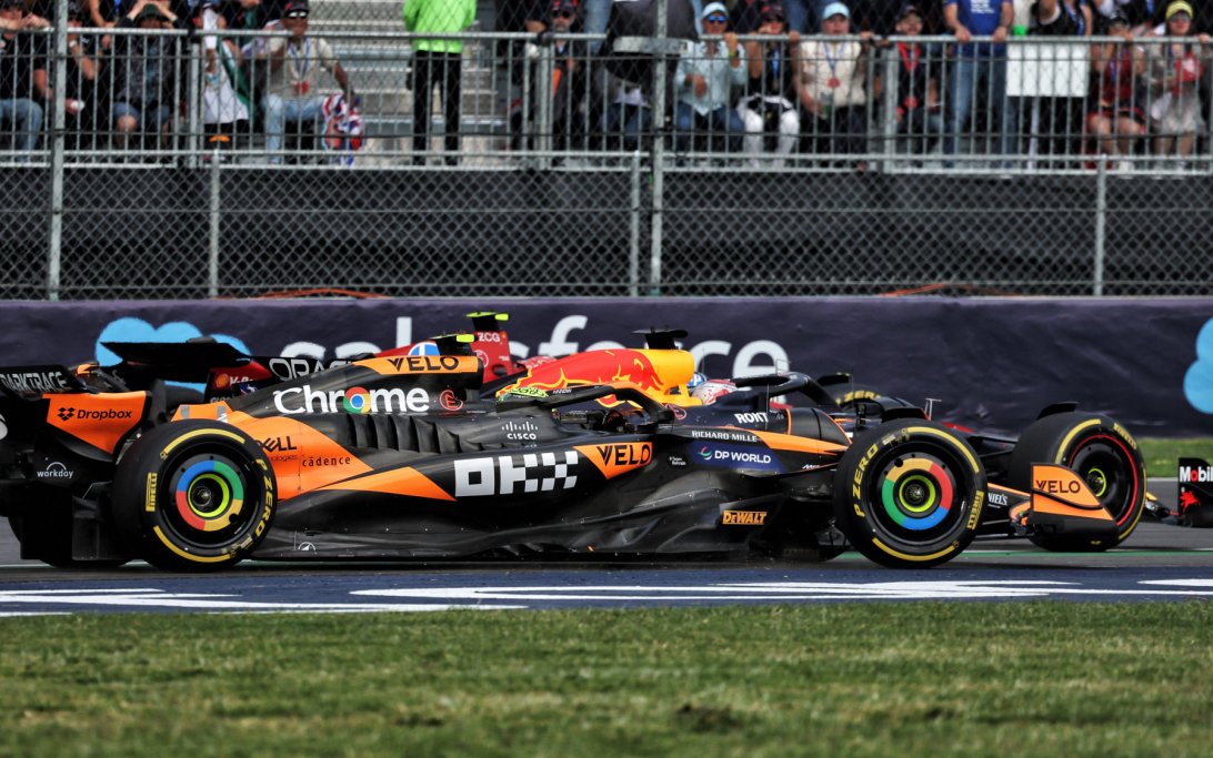 Verstappen Norris race Mexico
