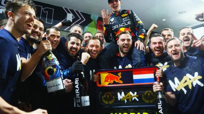 Verstappen team photo champion Las Vegas
