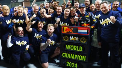 Verstappen team photo champion Las Vegas