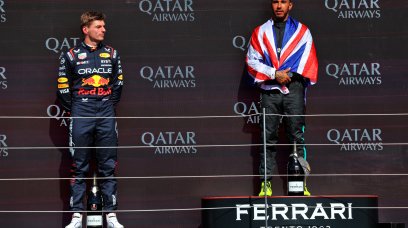 Verstappen Hamilton Silverstone podium