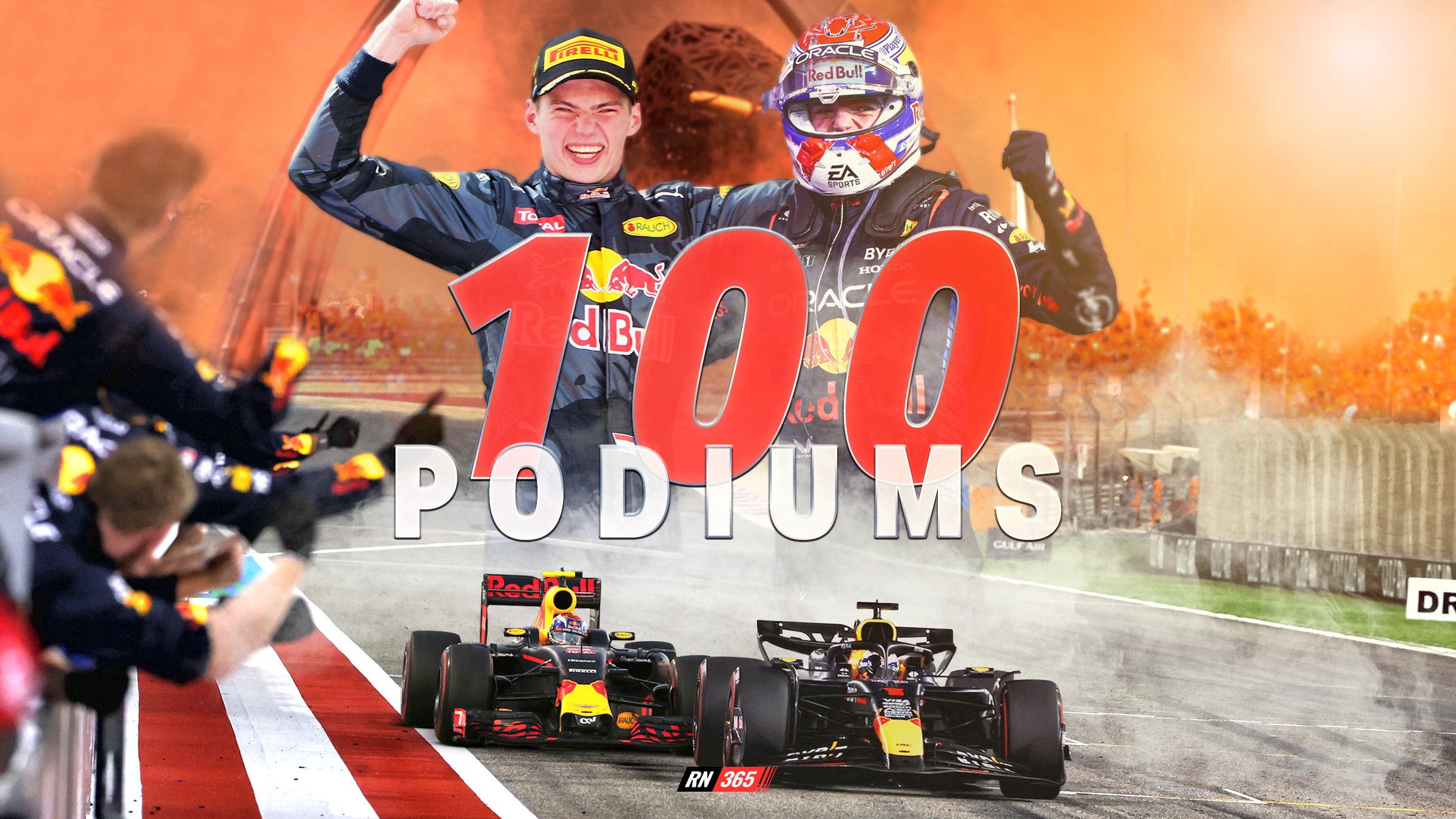 Verstappen 100 podiums