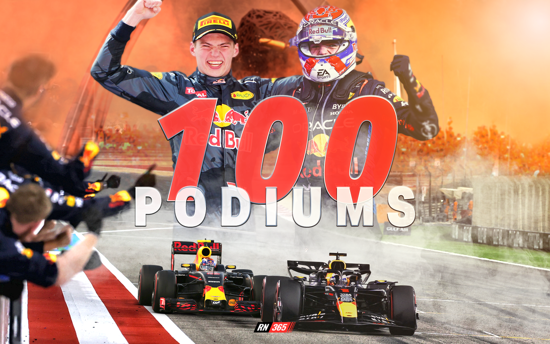 Verstappen 100 podiums