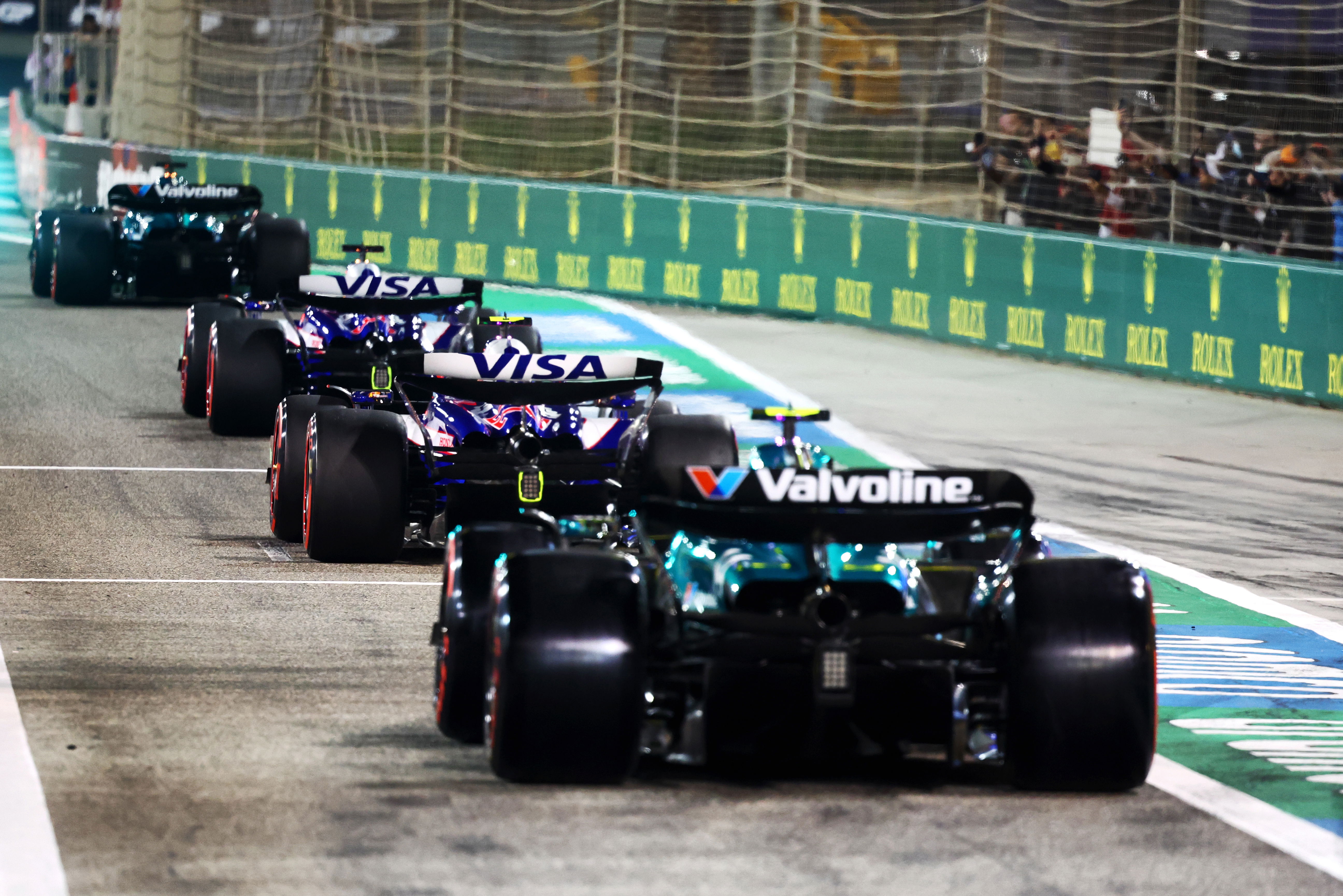 Bahrain cars in pitlane