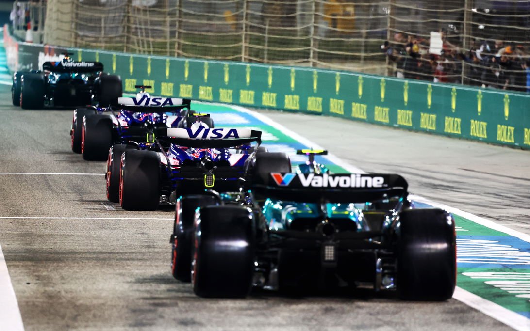 Bahrain cars in pitlane