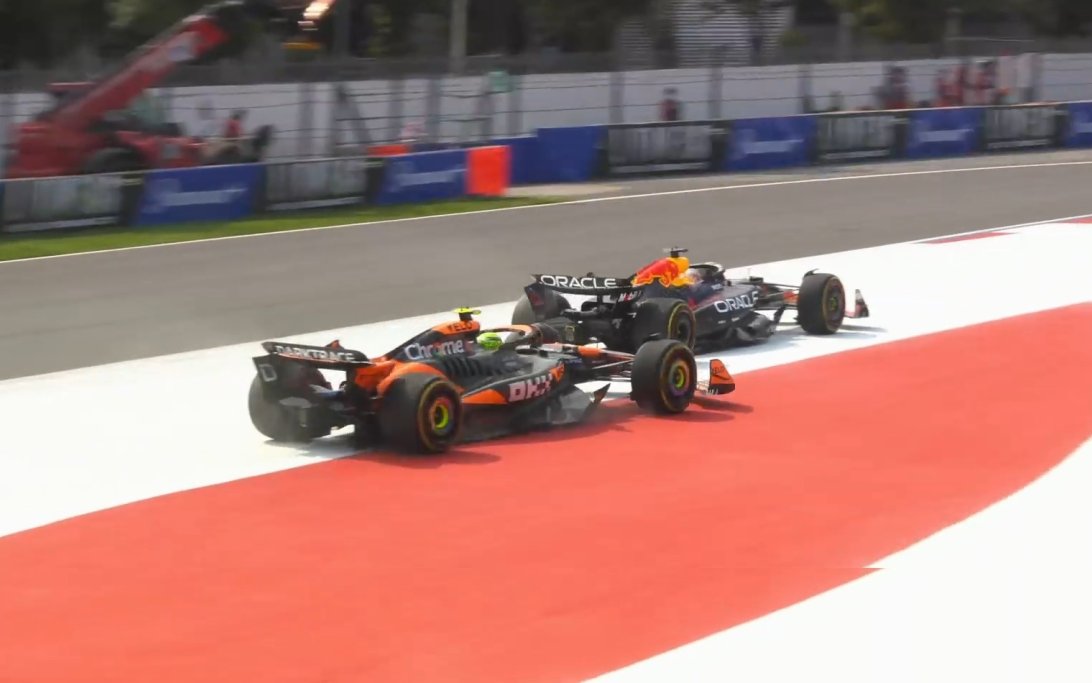 Verstappen Norris incident race Mexico