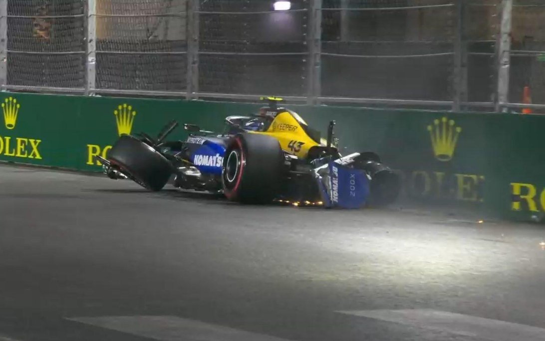 Colapinto crash screenshot Vegas