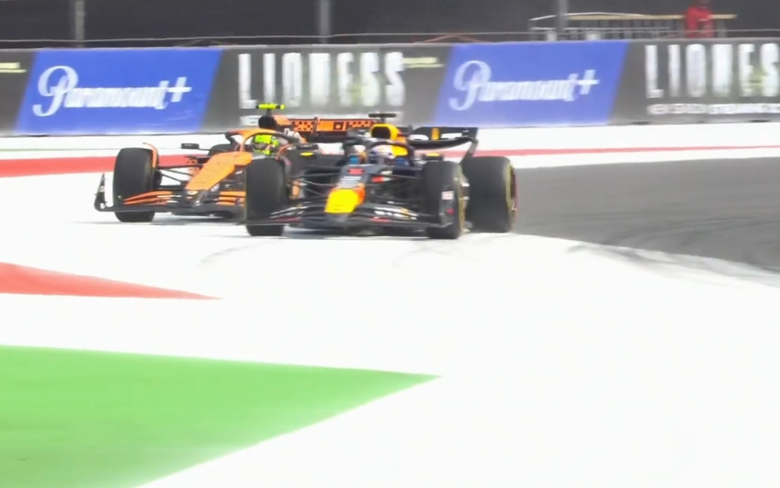 Verstappen Norris incident race Mexico