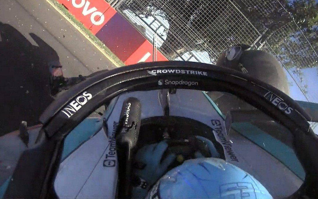 Russell crash screenshot Australia