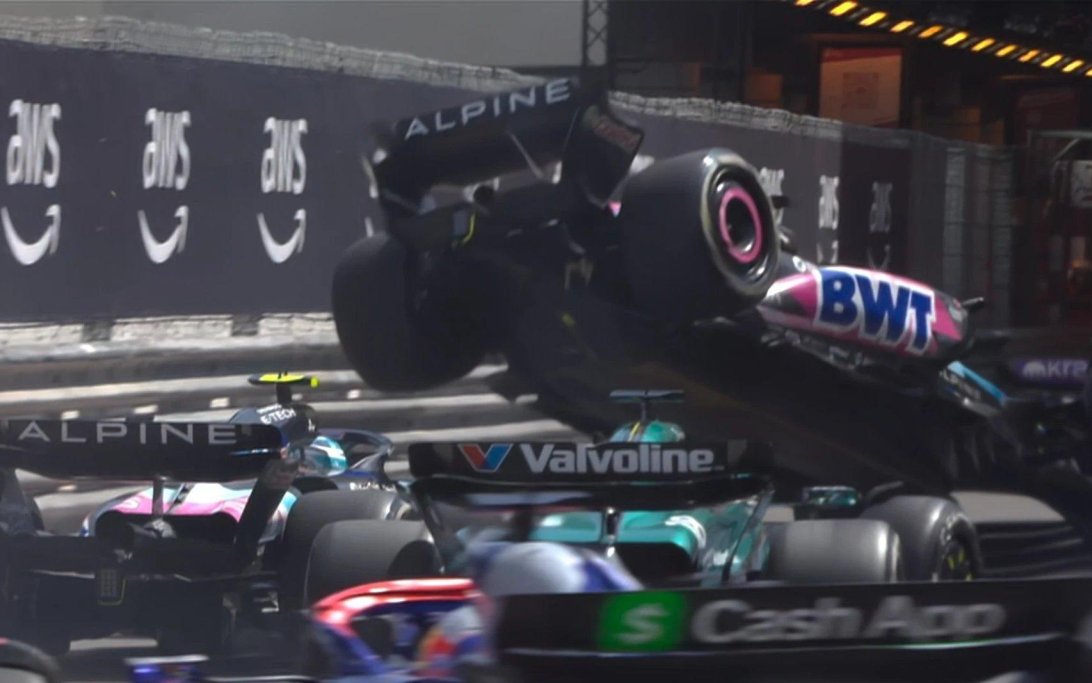 Ocon crash screenshot