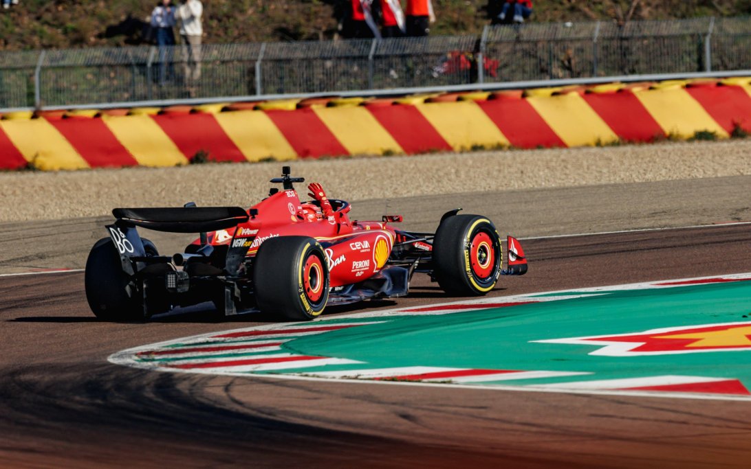 Leclerc Ferrari shakedown