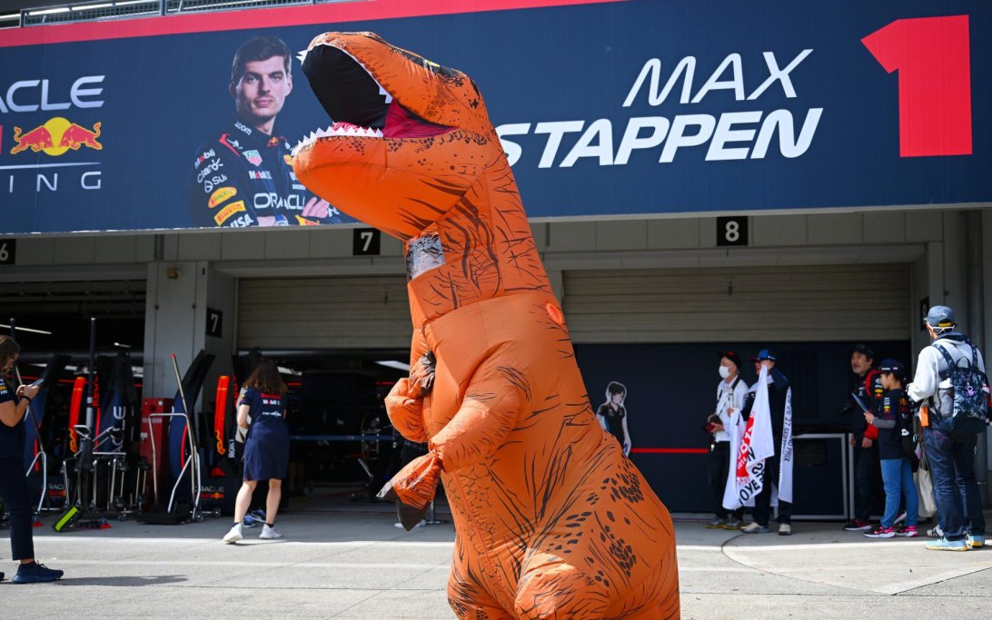 Verstappen Dubbed 'T. rex' as He Chases McLaren Duo
