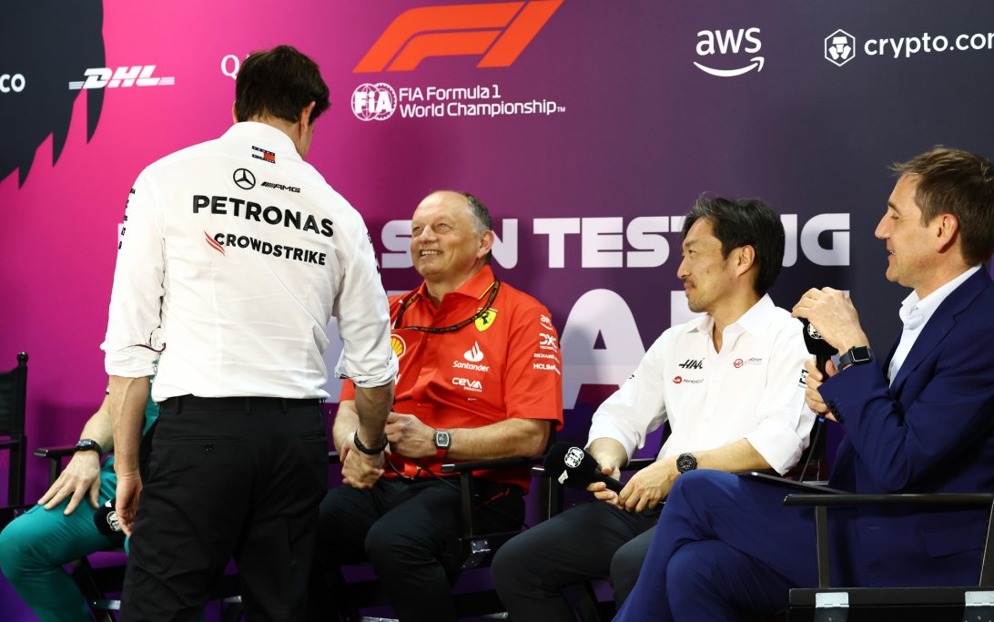 Wolff Vasseur Komatsu Bahrain Test