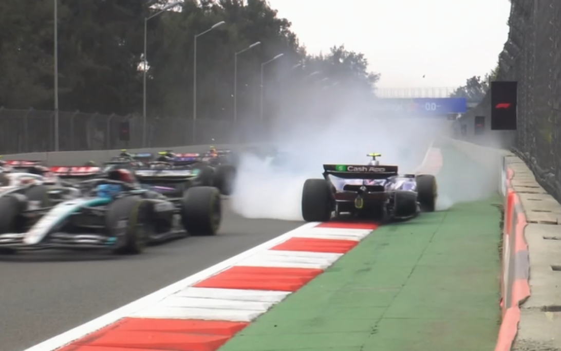 Tsunoda crash race Mexico