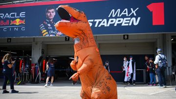 Max Verstappen hilariously labelled a 'T. rex' in 'Jurassic Park' McLaren warning