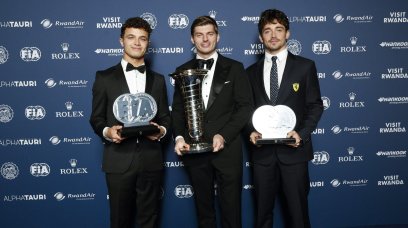 Verstappen Norris Leclerc gala